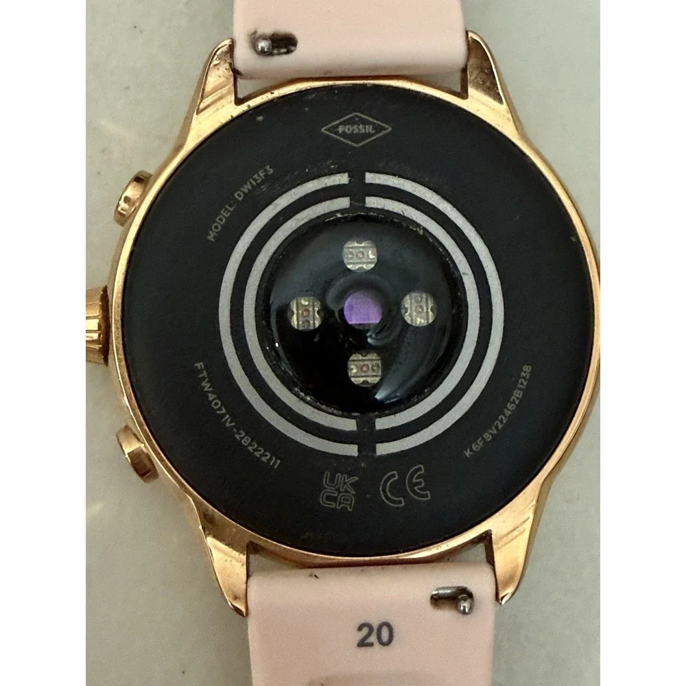 Fossil Gen 6 Smartwatch FTW4071 Rose Gold Pink 42mm Women Wear OS GPS Excellent